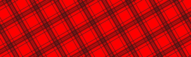 Cabecera de patrón a cuadros diagonal negra y roja Banner abstracto retro sencillo Ilustración vectorial