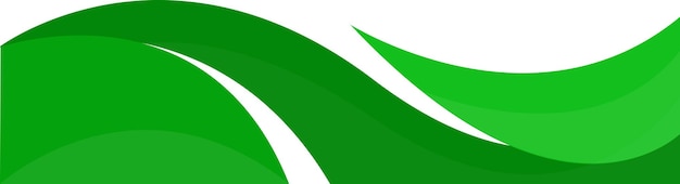 Cabecera pie de página curva verde estilo abstracto marco de borde ilustración vectorial diseño de fondo de banner_4