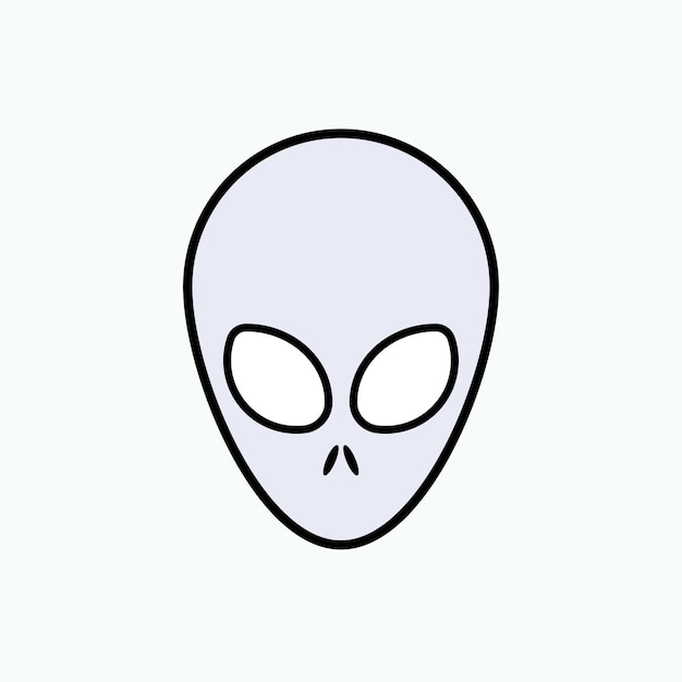 Cabeza Alien Icono Extraño Símbolo ET Extraterrestre