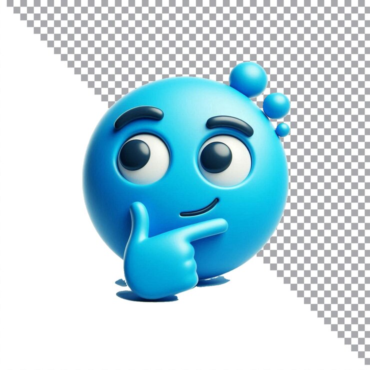 Vector una cabeza alienígena azul con la mano en la boca