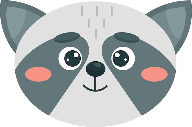 Cabeza de animal mapache
