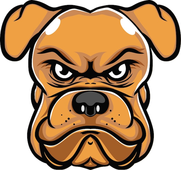 La cabeza de un bulldog vector