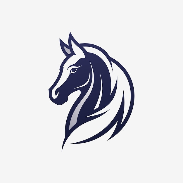 Una cabeza de caballo emerge sutilmente de un fondo blanco mostrando sus características distintivas con elegancia un marco que utiliza el espacio negativo para crear una sensación de equilibrio