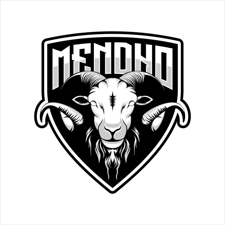 Cabeza de cabra mascota esport logotipo emblema de cabra vector del logotipo de la cabra