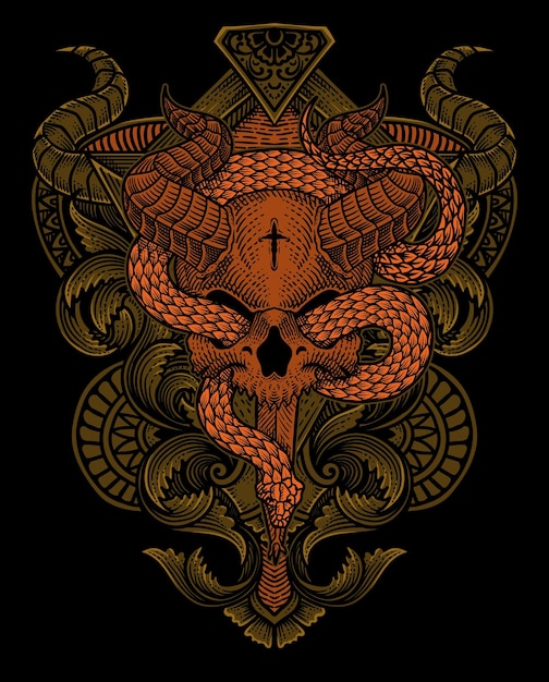 cabeza de calavera de apaches indios con adorno de grabado vintage en la parte posterior perfecto para su mercancía