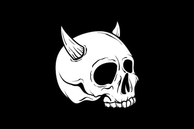 Cabeza de calavera con cuerno