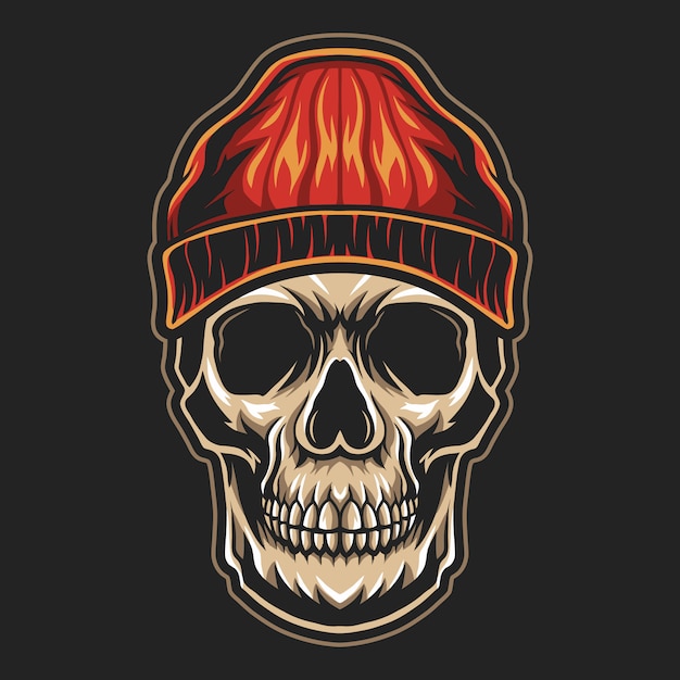 Cabeza de calavera con diseño de gángster skullcap