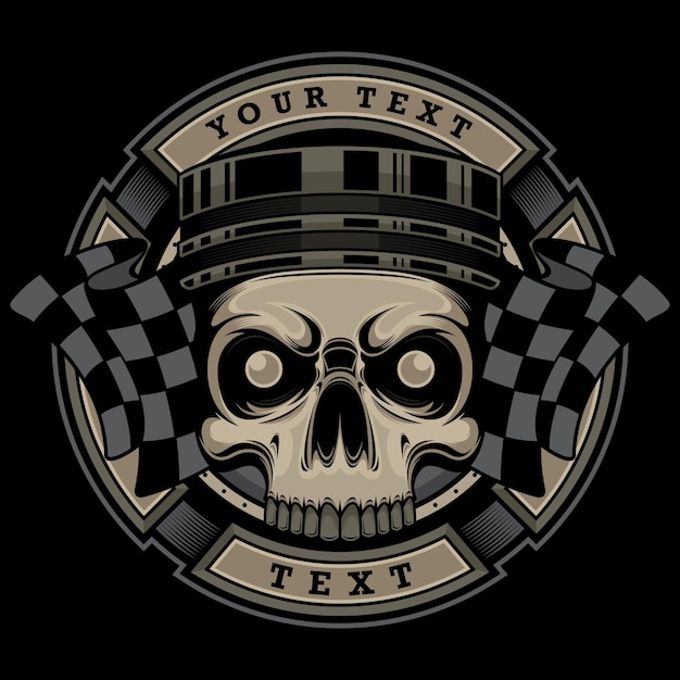 cabeza de calavera con pistón
