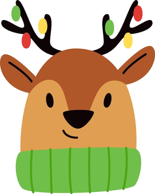 Cabeza de ciervo navideño