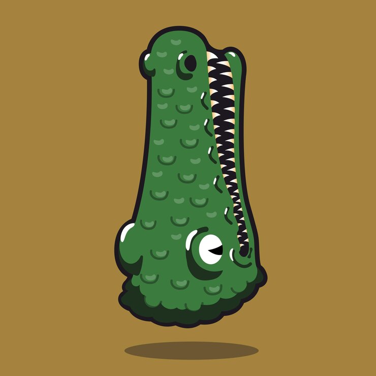 Vector cabeza de cocodrilo de dibujos animados aislada sobre fondo plano