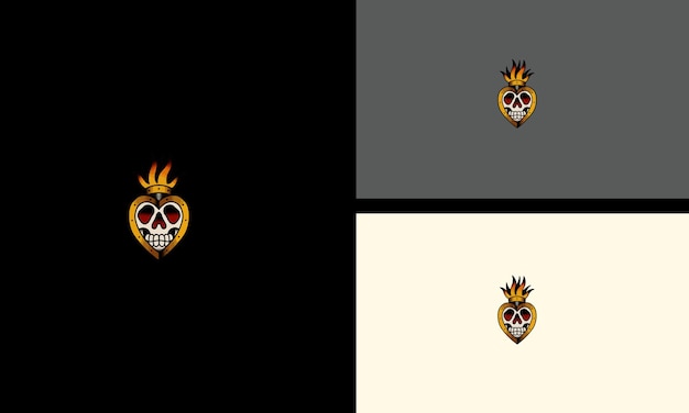 Cabeza cráneo y ancla vector ilustración mascota diseño