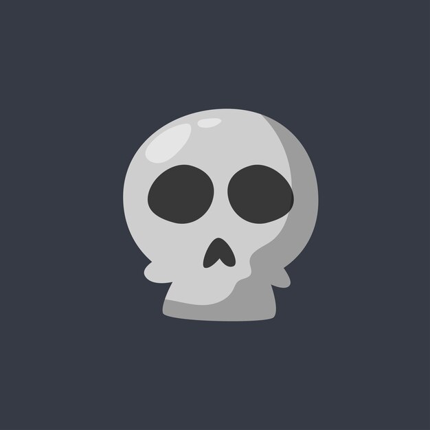 cabeza del cráneo en diseño vectorial plano