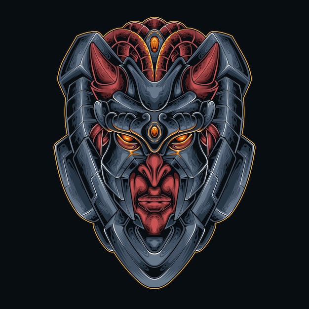 Cabeza de diablo robótica