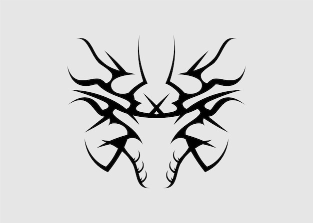cabeza de dragón tribal