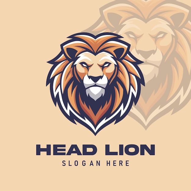 una cabeza de león con la cabeza de un león en ella