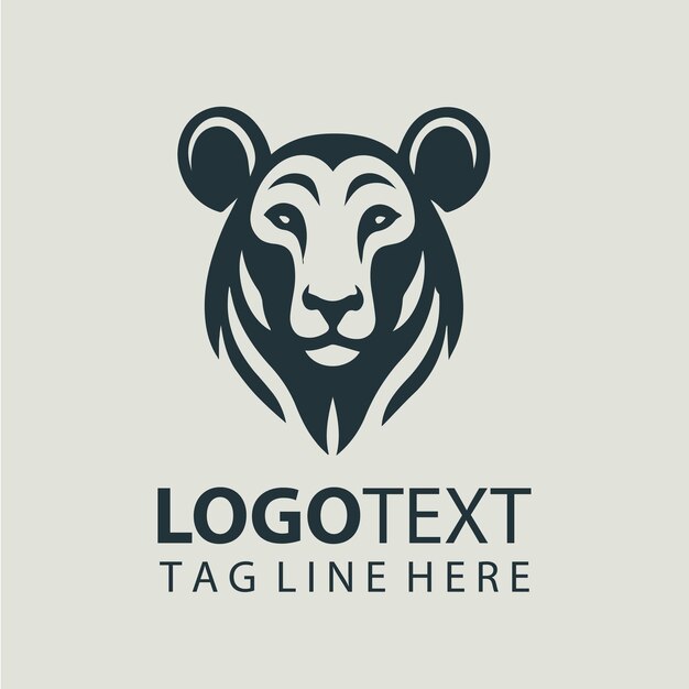 una cabeza de león Ilustraciones vectoriales del logotipo