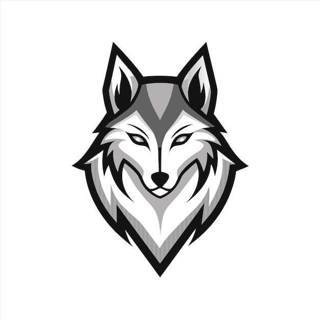 una cabeza de lobo con una cabeza de lobo encima