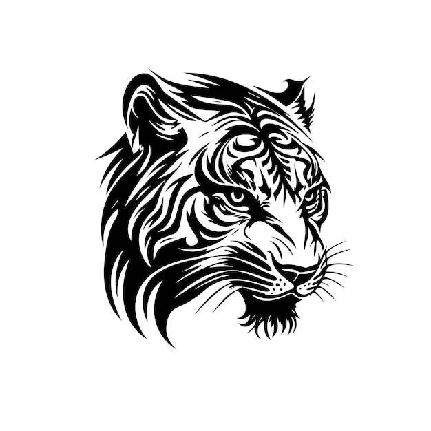 Cabeza de un lobo Estilizando la cabeza para su diseño Objetos aislados de ilustración vectorial