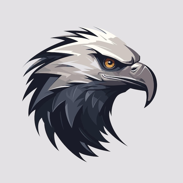 Cabeza de mascota de una ilustración de vector de águila