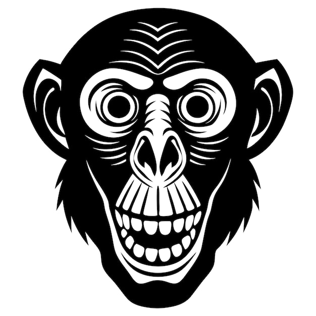 La cabeza del mono sonriente