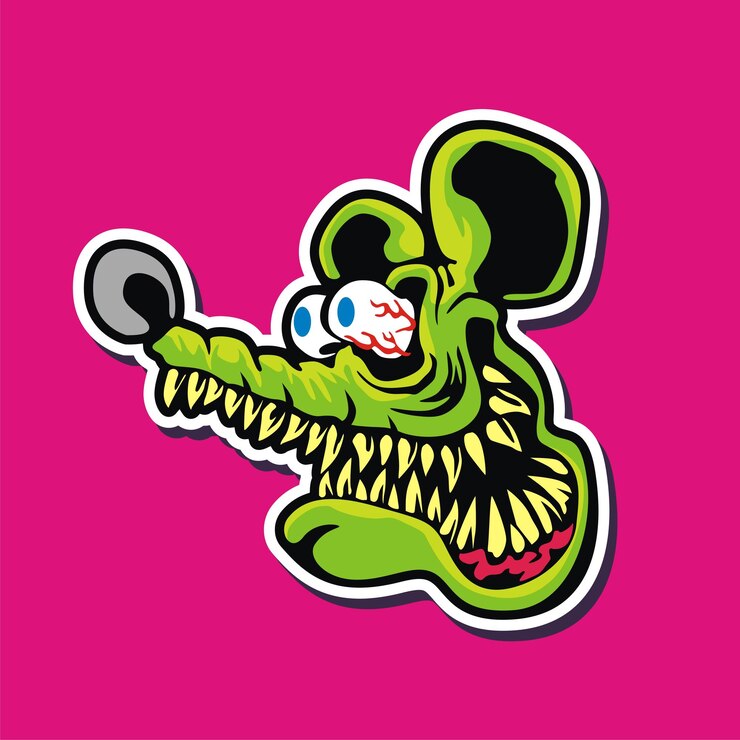 Vector cabeza de monstruo de ratón