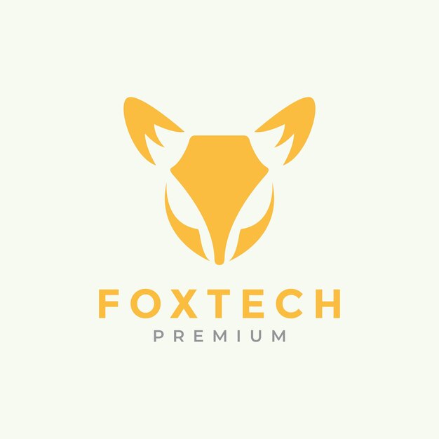 Cabeza naranja zorro moderno plano mínimo diseño de logotipo vector gráfico símbolo icono ilustración idea creativa