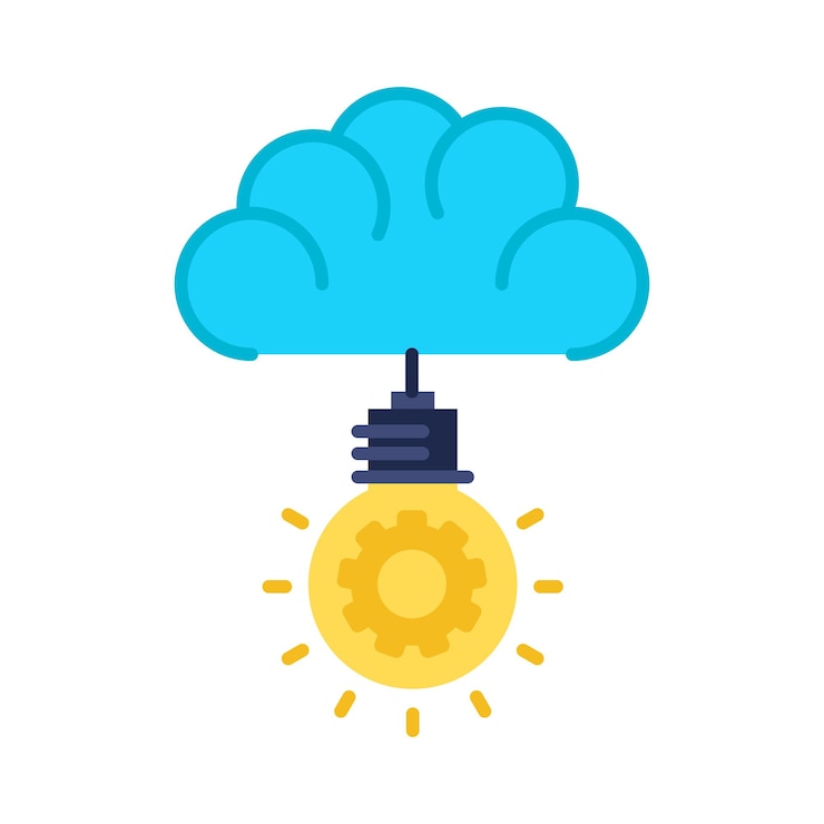 Vector una cabeza de nube con una cabeza y un estetoscopio.