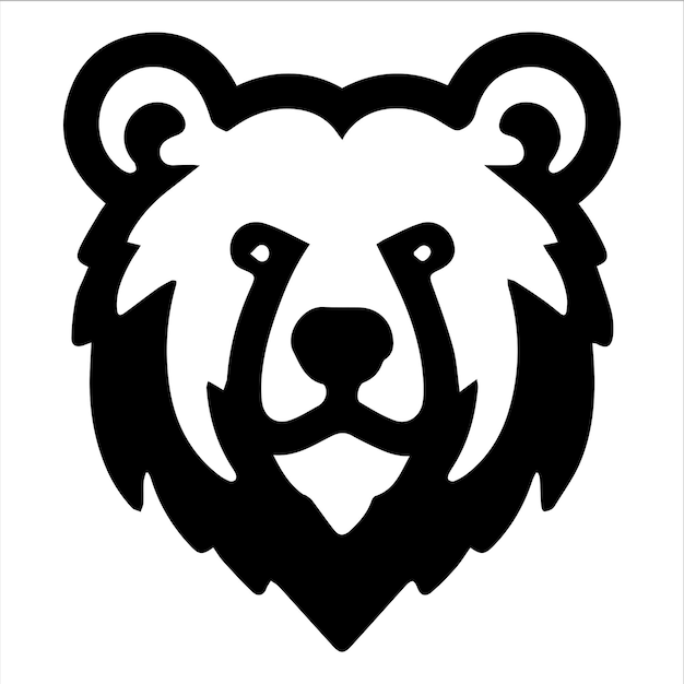 Cabeza de oso Diseño minimalista de cabeza de oso.