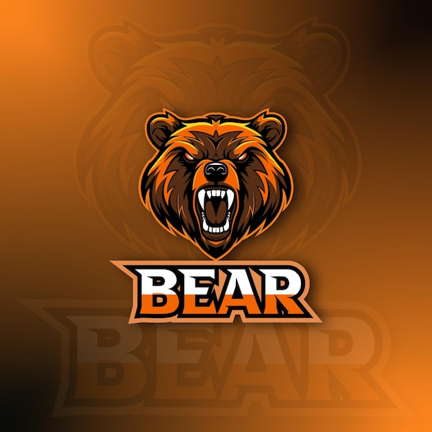 La cabeza del oso es el logotipo de la mascota de los deportes