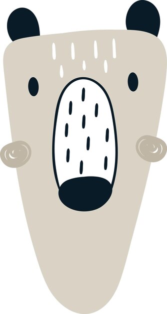 Cabeza de oso infantil
