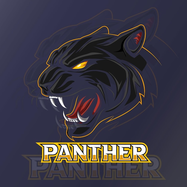 La cabeza de la pantera es el logotipo de la mascota de los deportes