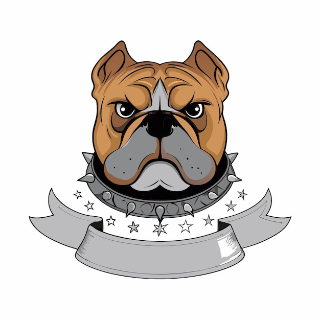 una cabeza de perro con una cara plateada y negra y un clipboard de metal plateado con una barra de metal plateada en ella