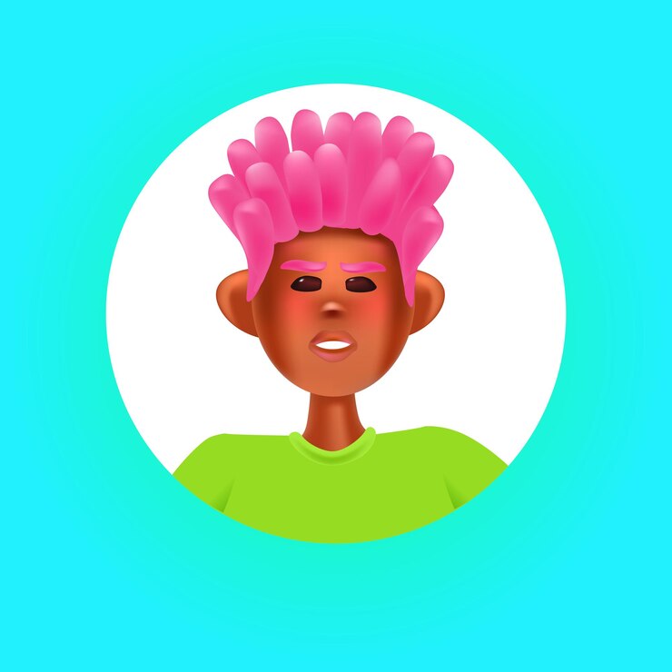 Vector cabeza de persona masculina en marco redondo lindo hipster hombre avatar personaje de dibujos animados retrato ilustración vectorial