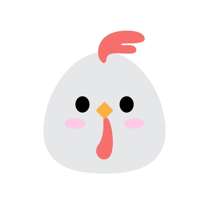 Cabeza de pollo feliz