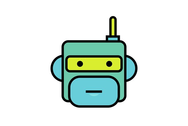 Cabeza de robot inteligencia artificial bot ilustraciones comunicación carácter prediseñada