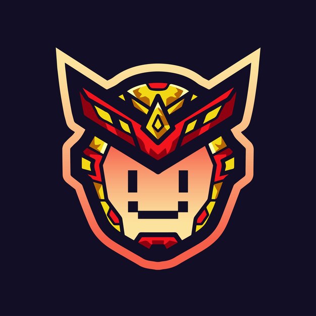 cabeza robot logo mascota esport
