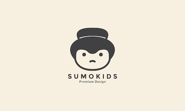 Cabeza sumo logo símbolo icono vector gráfico diseño ilustración