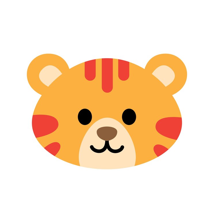 La cabeza de tigre juguetona