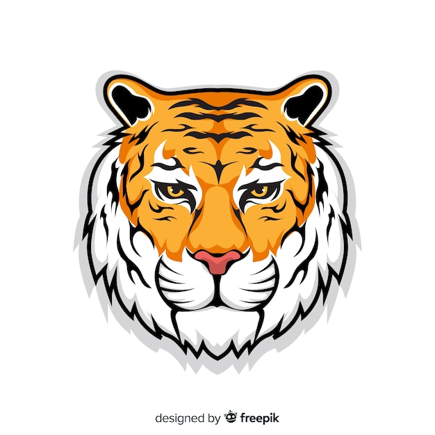 Vector cabeza de tigre