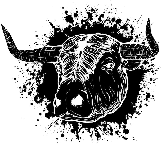 cabeza de toro aislado en blanco