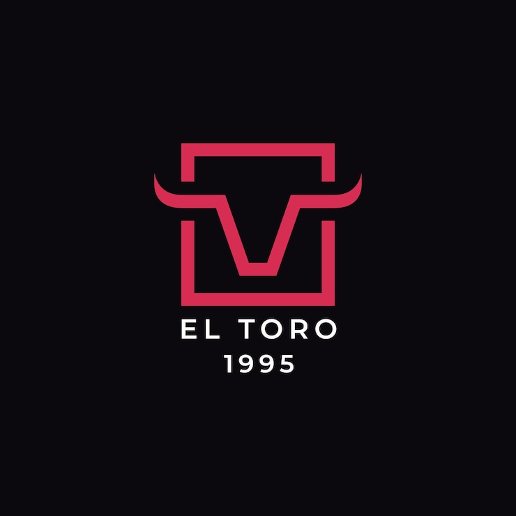 Vector cabeza de toro cuernos de búfalo poderoso diseño de logotipo minimalista vector gráfico