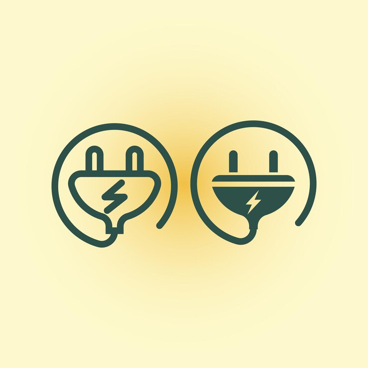Vector cable de enchufe icono de moda magnífica ilustración vectorial abstracta obras de arte coloridas diseño encantador