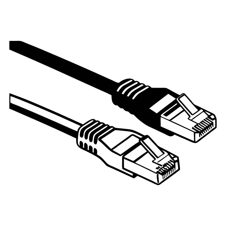 Vector cable de red ethernet