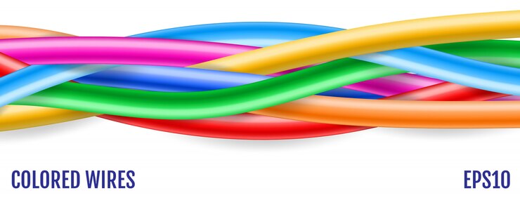 Vector cables de colores