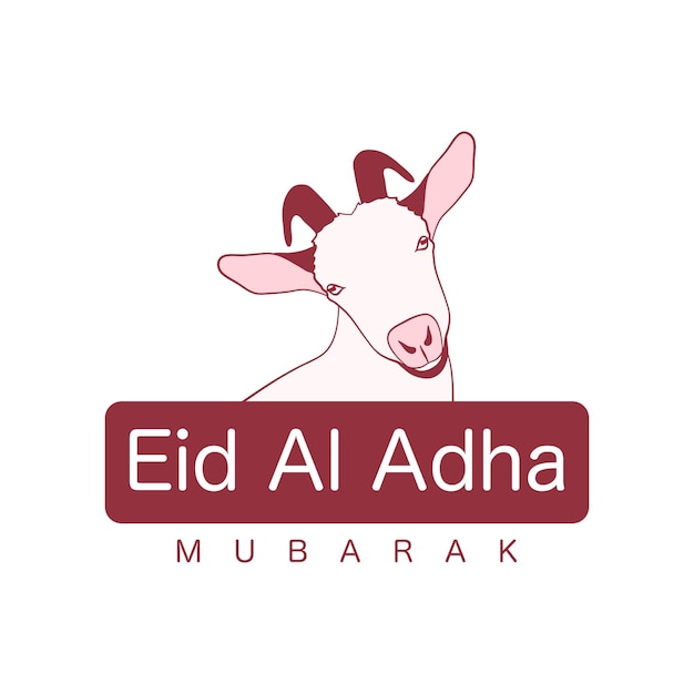 Cabra ilustración eid al adha mubarak diseño