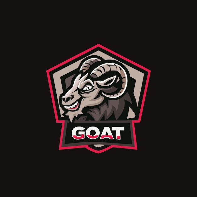 una cabra con un logotipo rojo que dice cabras
