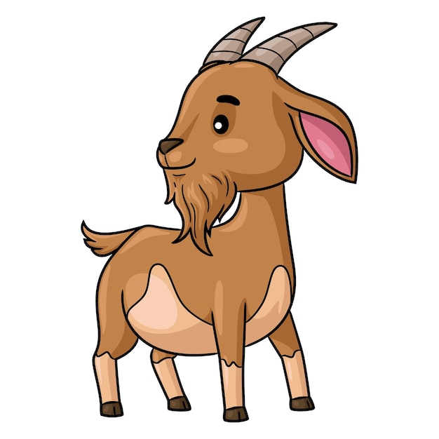 Cabra marrón de dibujos animados