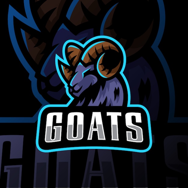 Cabra ram mascota logo esport