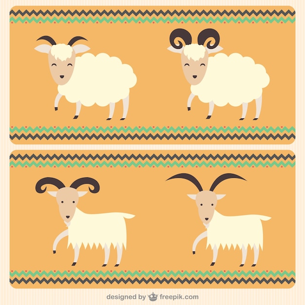 Vector cabras ilustración