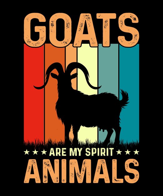 Cabras mi espíritu animal camiseta de cabras diseño gráfico